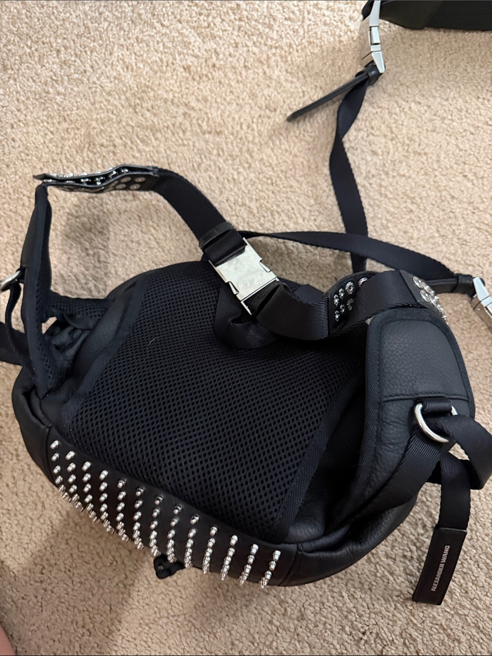 Alexander Wang Black Women's Leather Crossbody Bag belt Bag with mink orig 1500$ - Picture 5 of 5